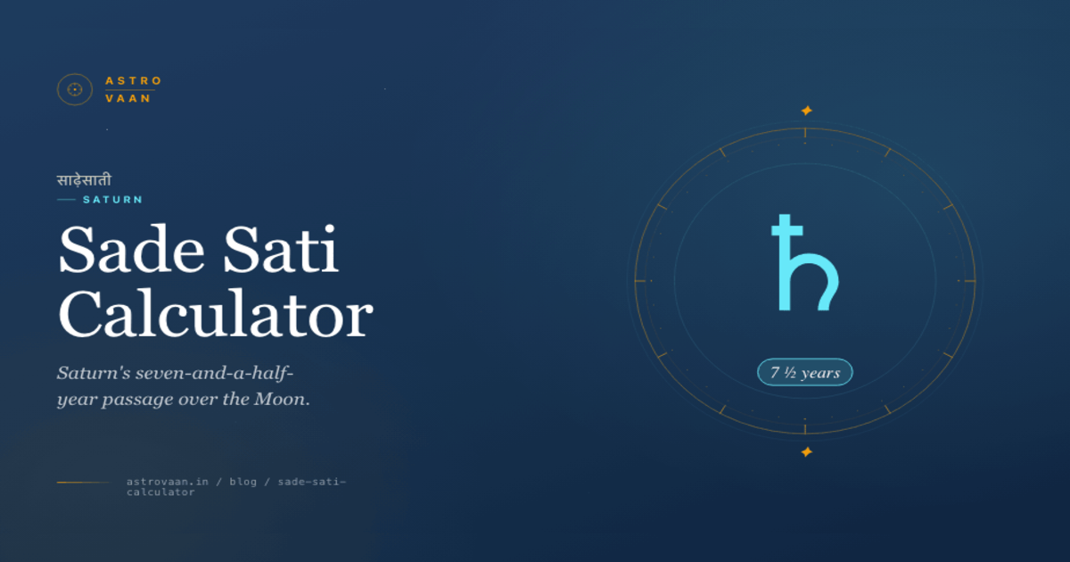 Sade Sati Calculator | AstroVaan
